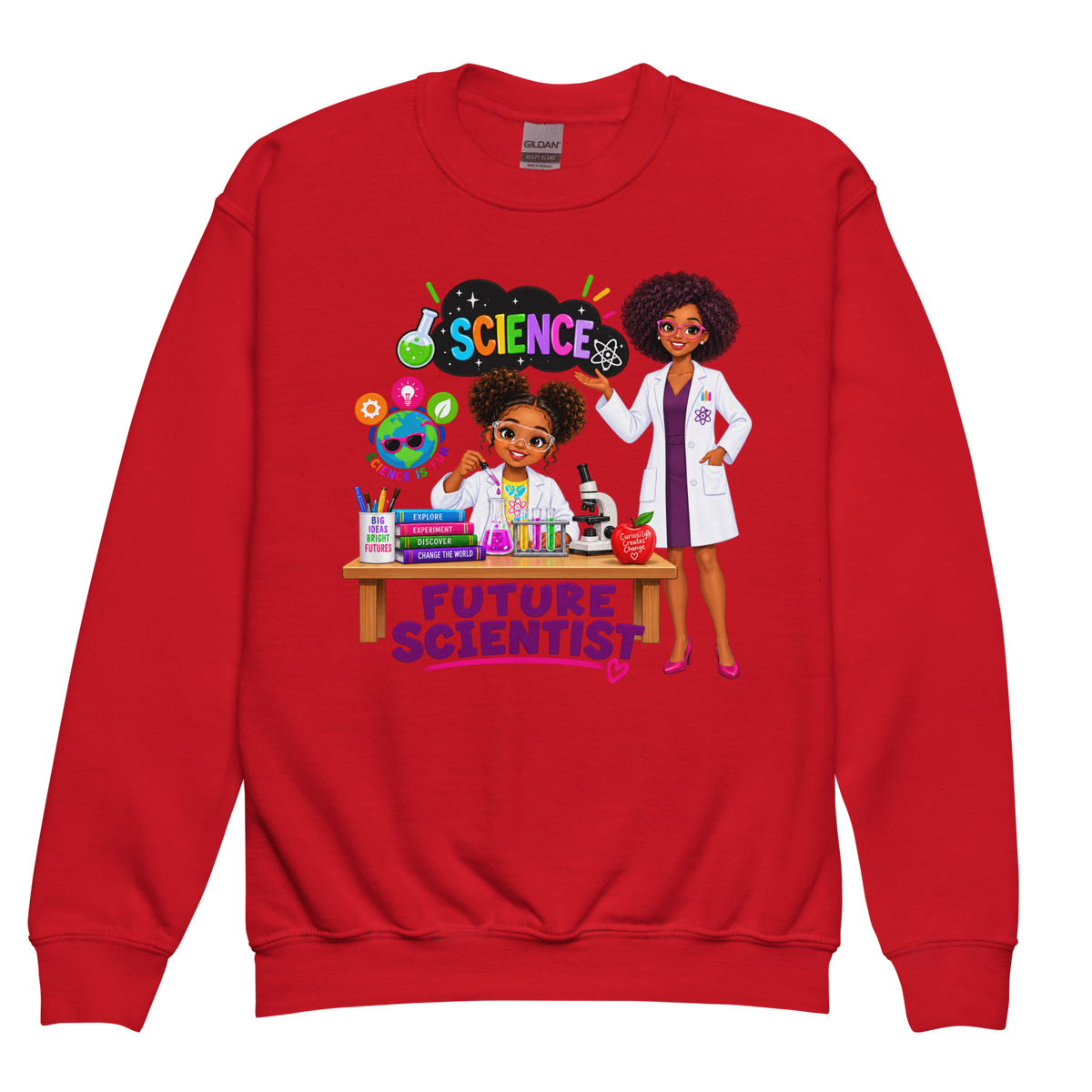 Future Scientist Youth Crewneck Sweater for Girls