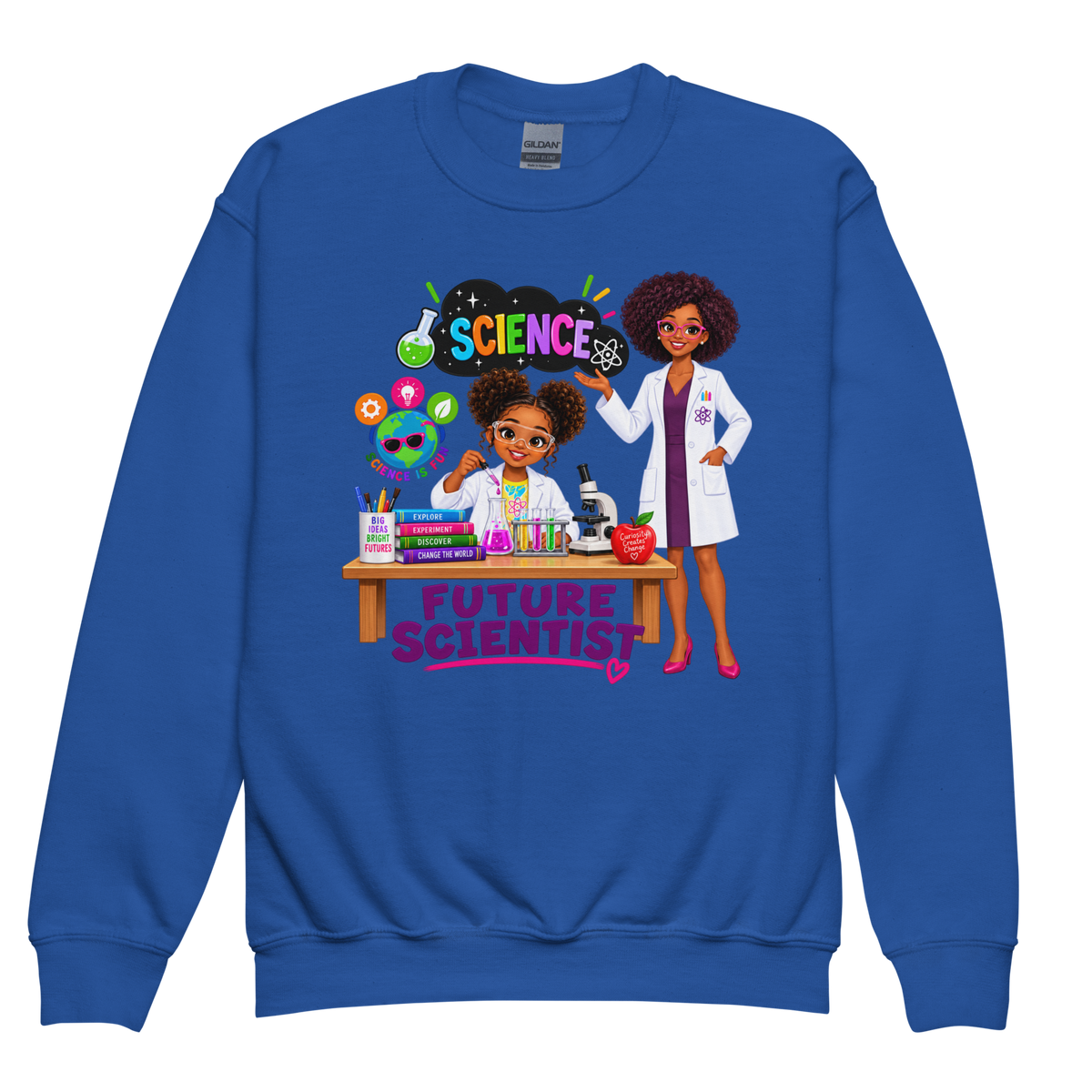 Future Scientist Youth Crewneck Sweater for Girls