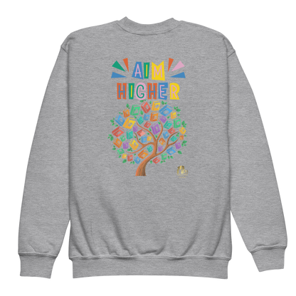 Proud Future HBCU Grad – Aim Higher Youth Crewneck Sweater for Girls