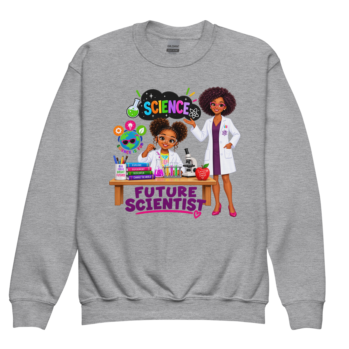 Future Scientist Youth Crewneck Sweater for Girls