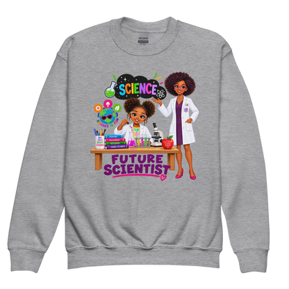 Future Scientist Youth Crewneck Sweater for Girls