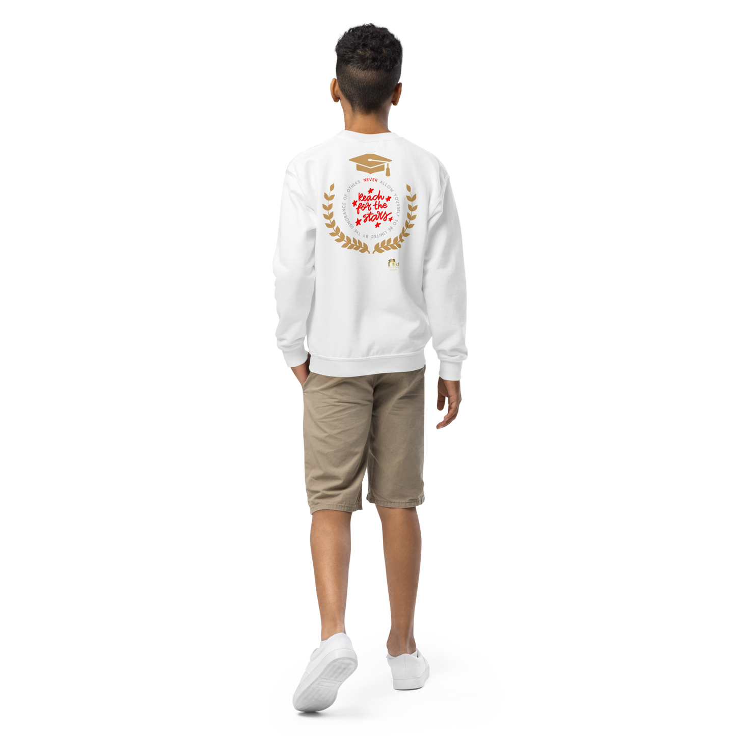 Education Is Key Crewneck Sweater for Boys