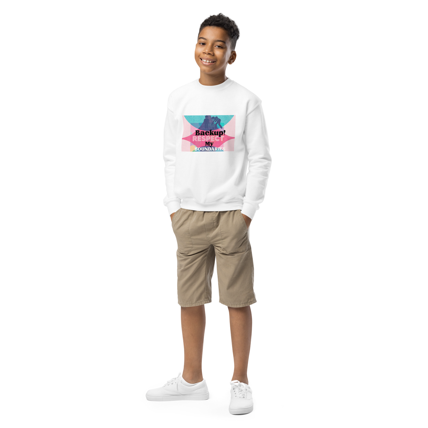 Respect My Boundaries  Fleece Youth Unisex Sweatshirt