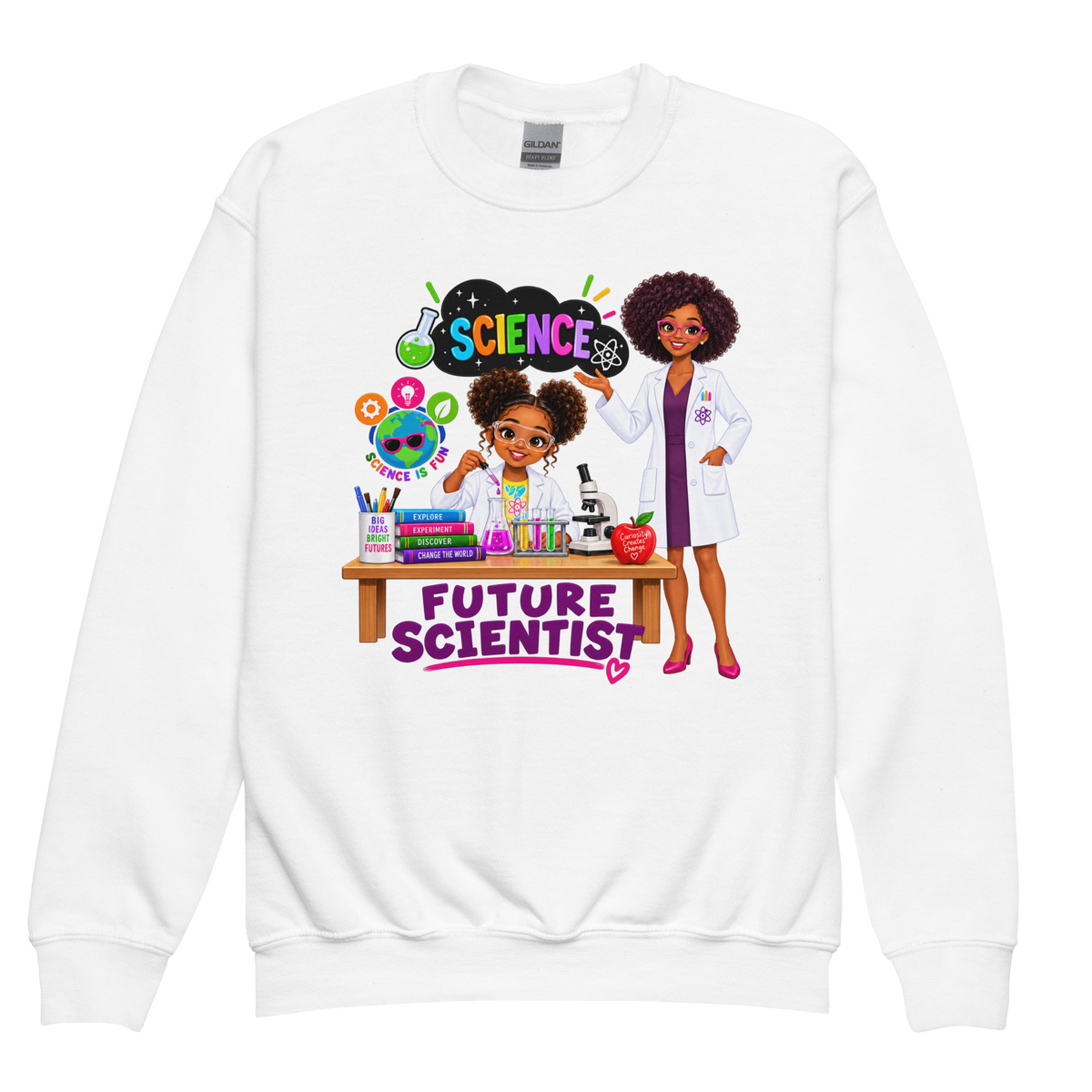 Future Scientist Youth Crewneck Sweater for Girls
