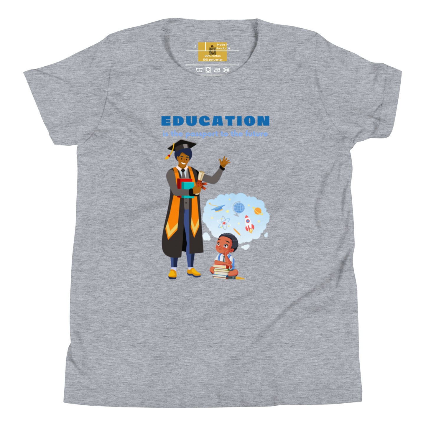 Education Is Key Youth Short Sleeve Tee for Boys