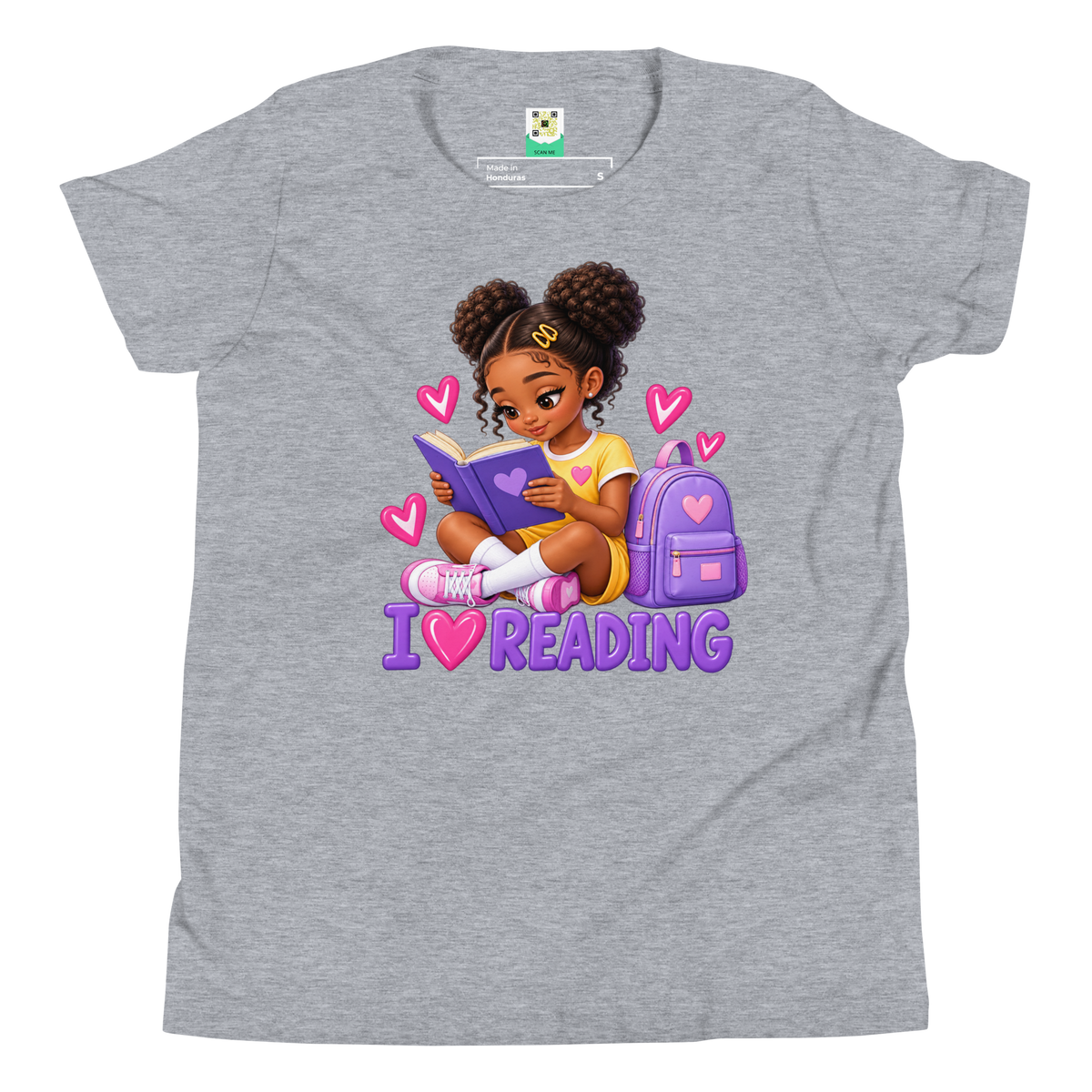 I Love Reading - Knowledge is Power Youth Tee for Girls