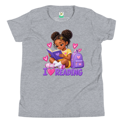 I Love Reading - Knowledge is Power Youth Tee for Girls
