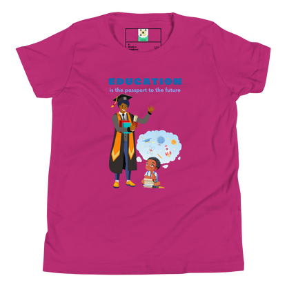 Education Is Key Youth Short Sleeve Tee for Boys