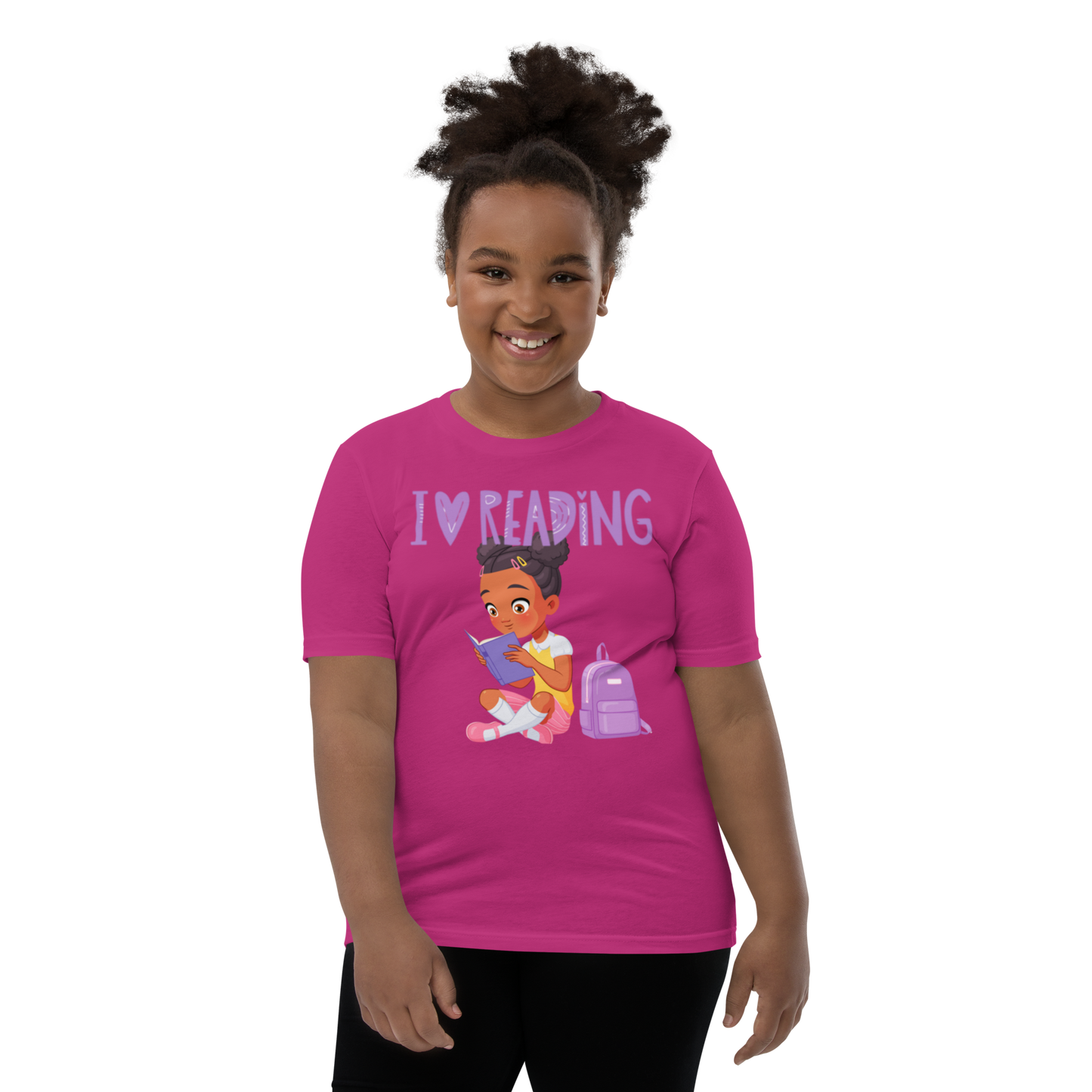 I Love Reading - Knowledge is Power Youth Tee for Girls