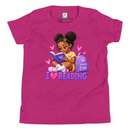 I Love Reading - Knowledge is Power Youth Tee for Girls
