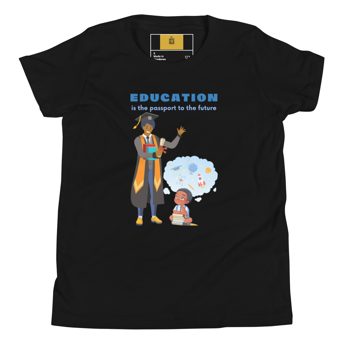 Education Is Key Youth Short Sleeve Tee for Boys