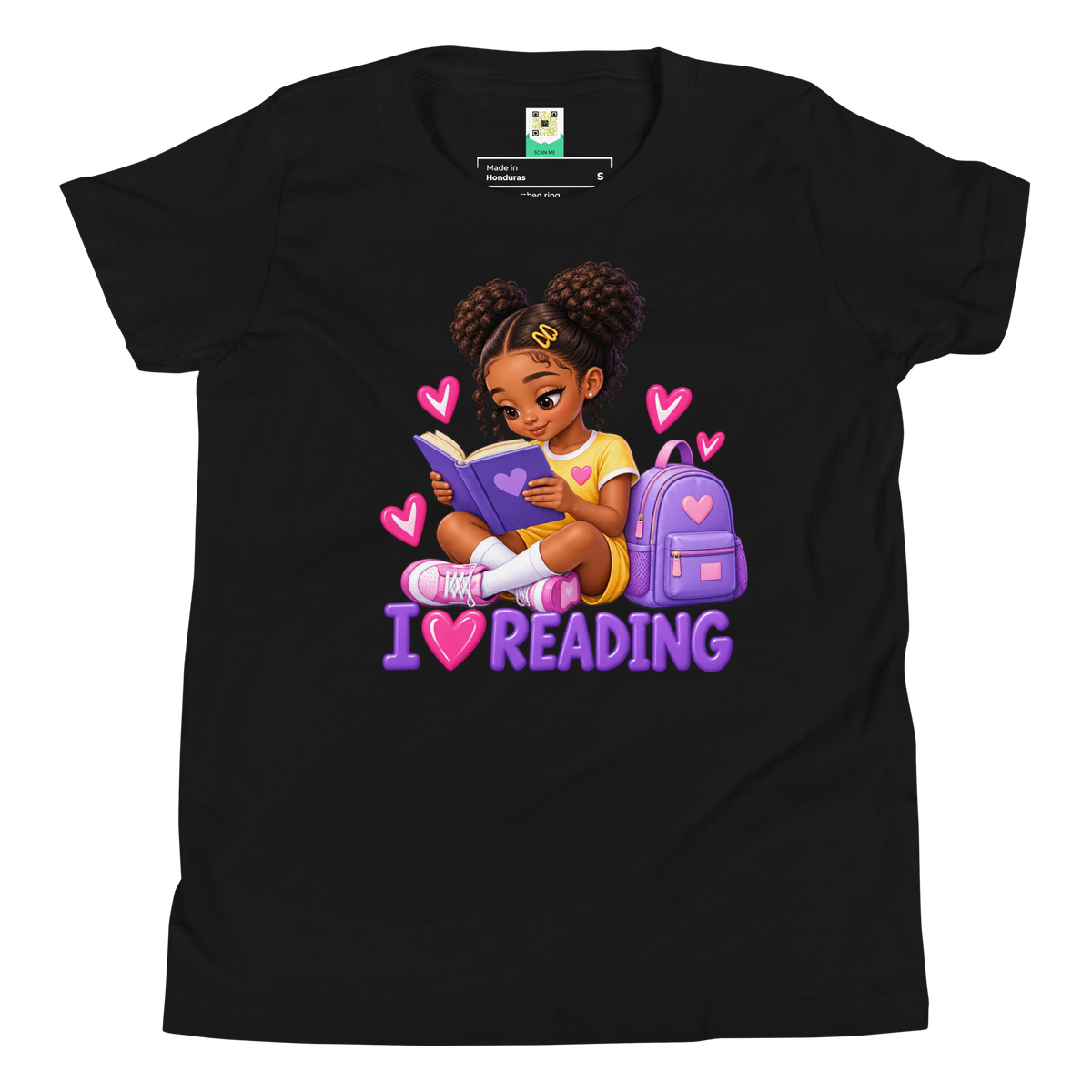 I Love Reading - Knowledge is Power Youth Tee for Girls