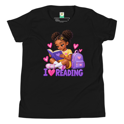 I Love Reading - Knowledge is Power Youth Tee for Girls