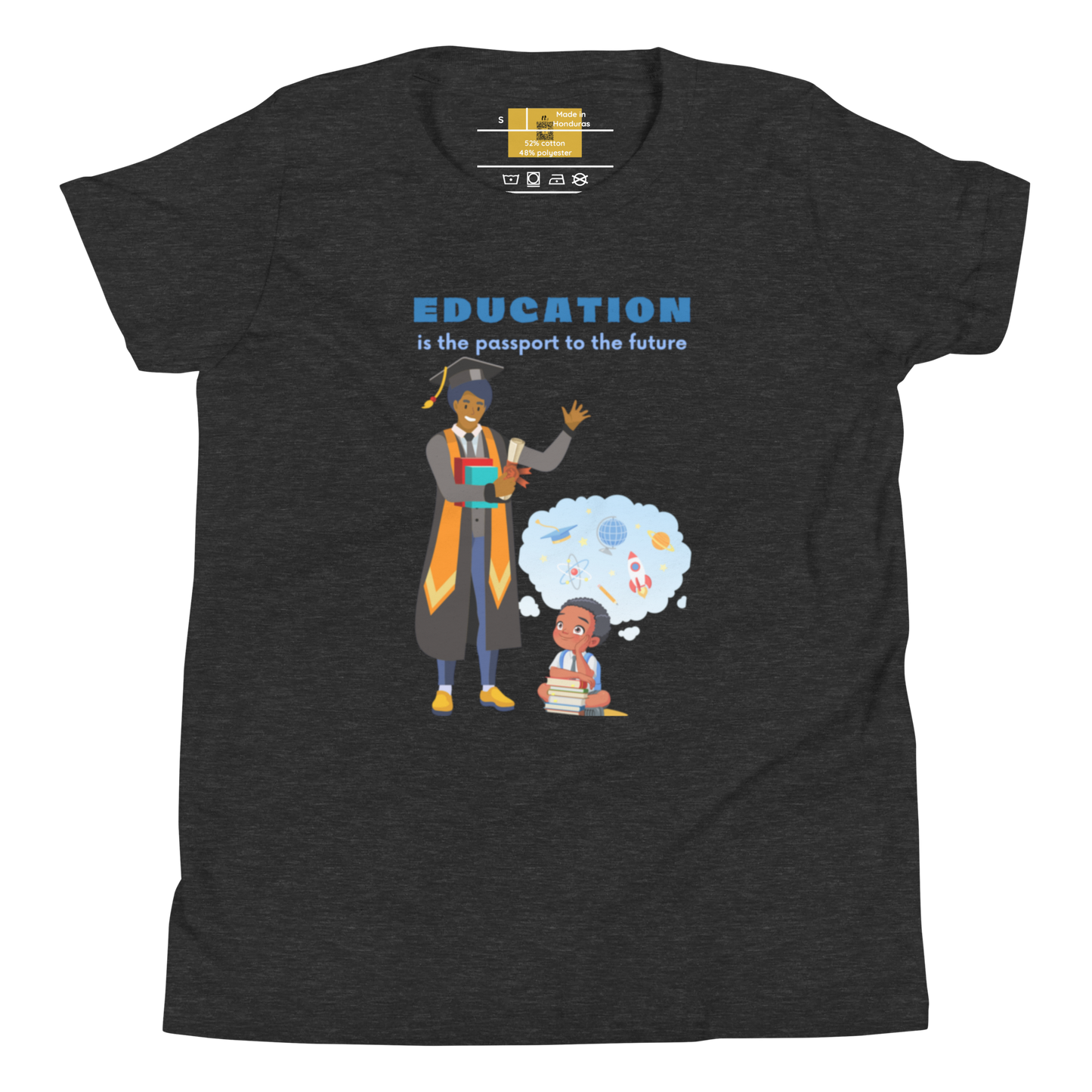 Education Is Key Youth Short Sleeve Tee for Boys