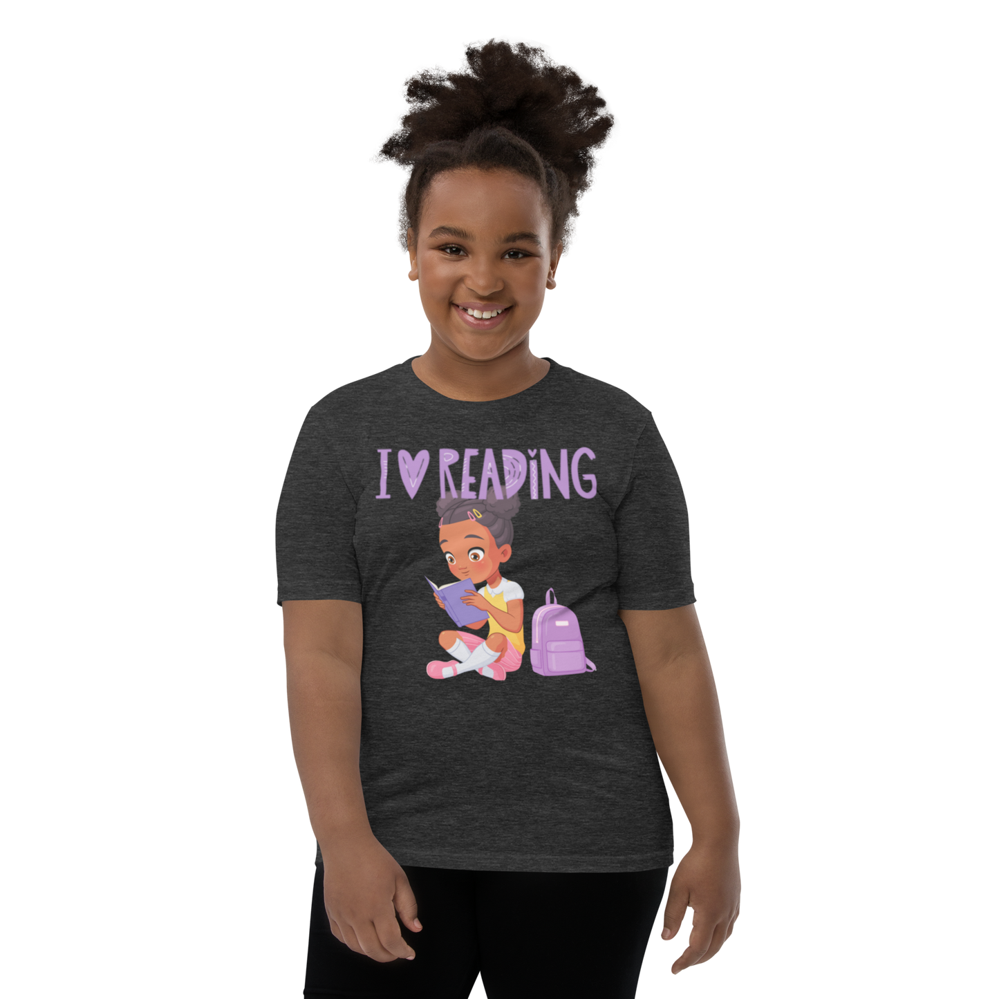 I Love Reading - Knowledge is Power Youth Tee for Girls