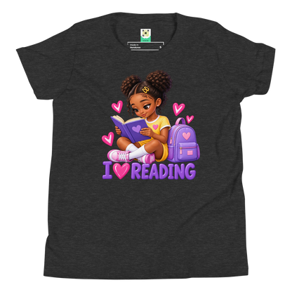 I Love Reading - Knowledge is Power Youth Tee for Girls