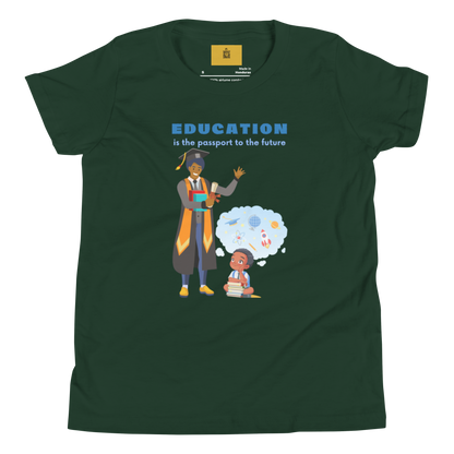 Education Is Key Youth Short Sleeve Tee for Boys