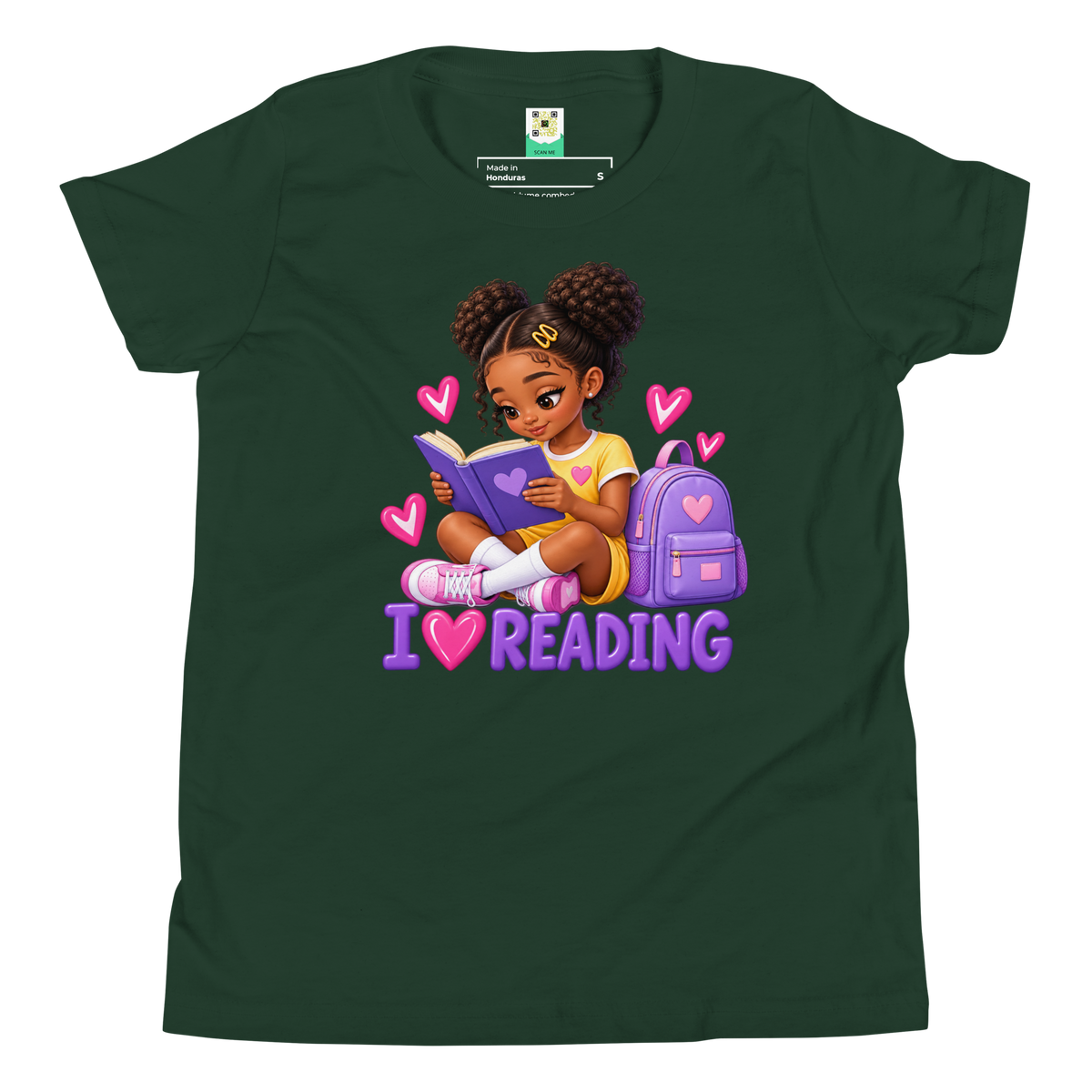 I Love Reading - Knowledge is Power Youth Tee for Girls