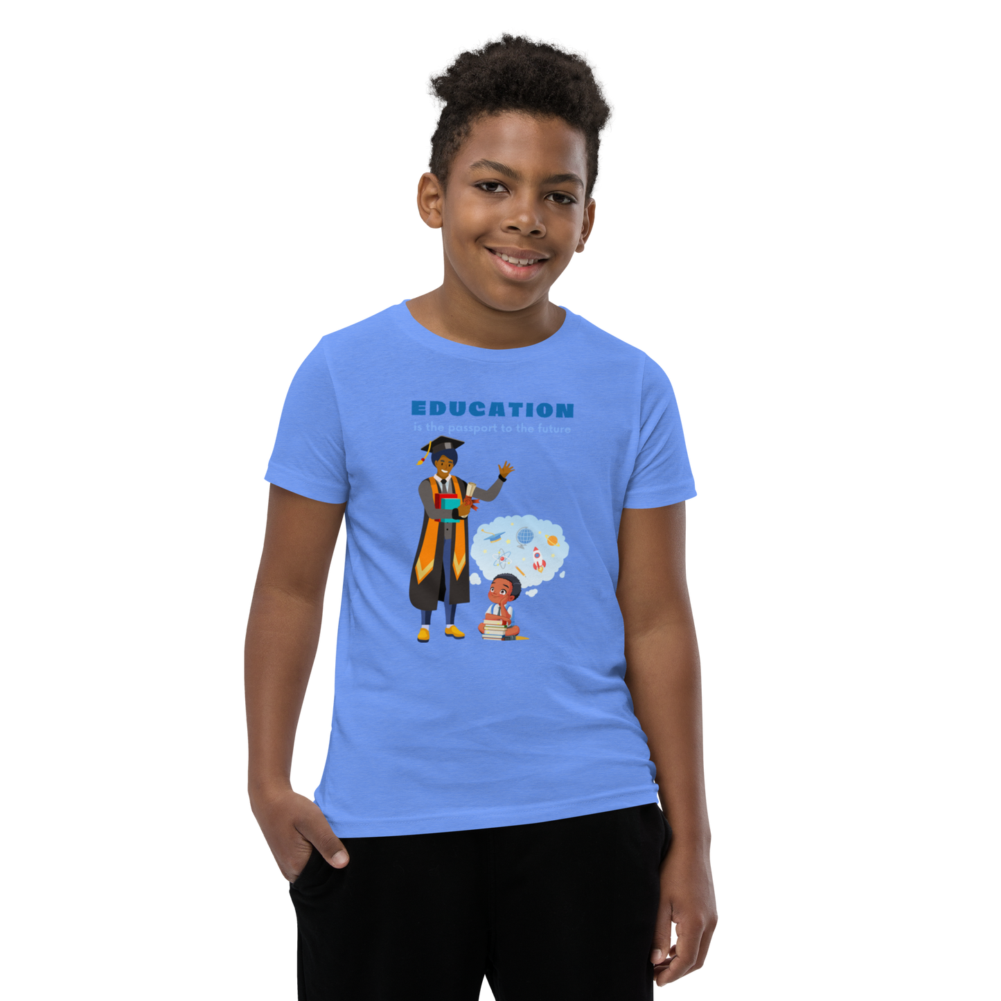 Education Is Key Youth Short Sleeve Tee for Boys