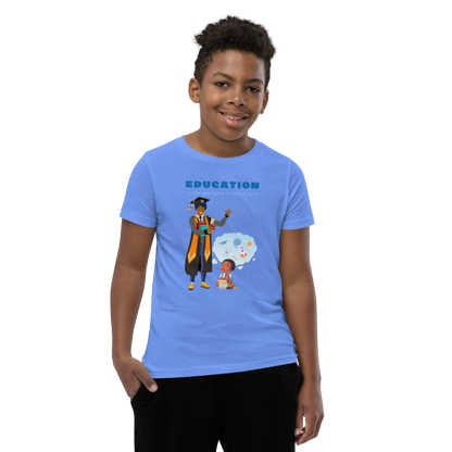 Education Is Key Youth Short Sleeve Tee for Boys