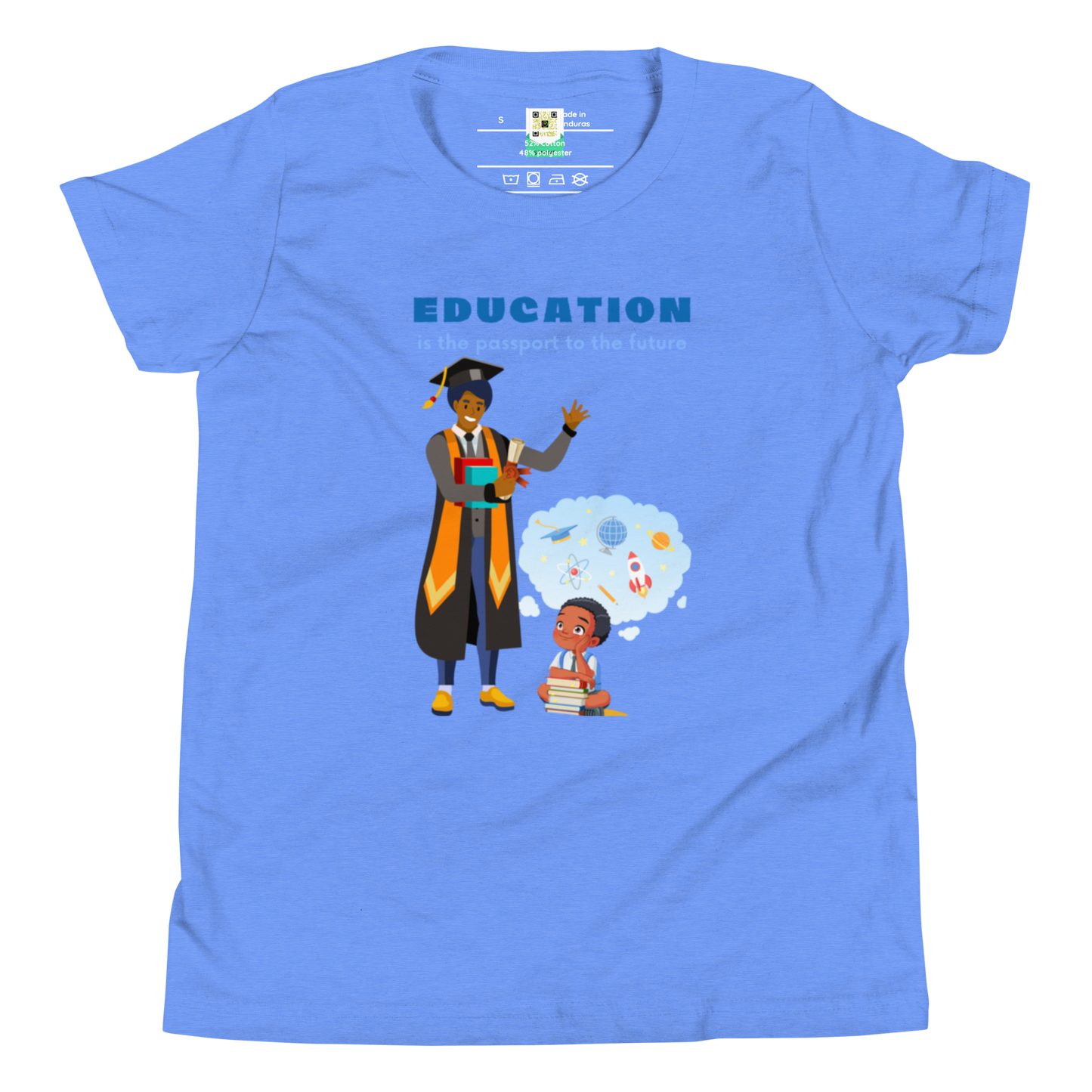 Education Is Key Youth Short Sleeve Tee for Boys