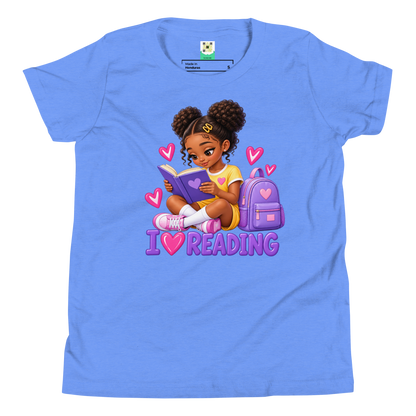 I Love Reading - Knowledge is Power Youth Tee for Girls
