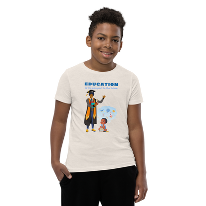 Education Is Key Youth Short Sleeve Tee for Boys