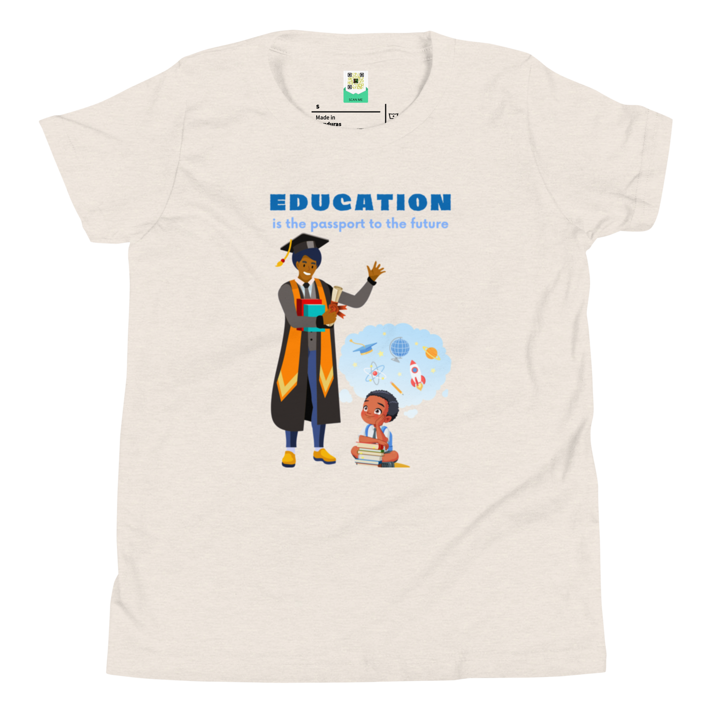 Education Is Key Youth Short Sleeve Tee for Boys