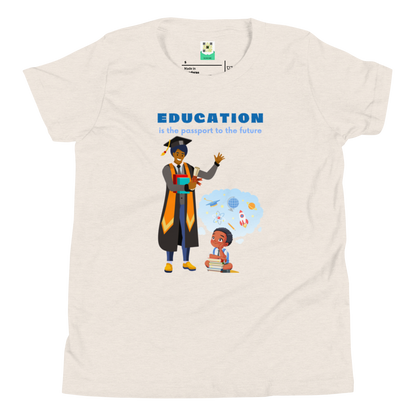 Education Is Key Youth Short Sleeve Tee for Boys