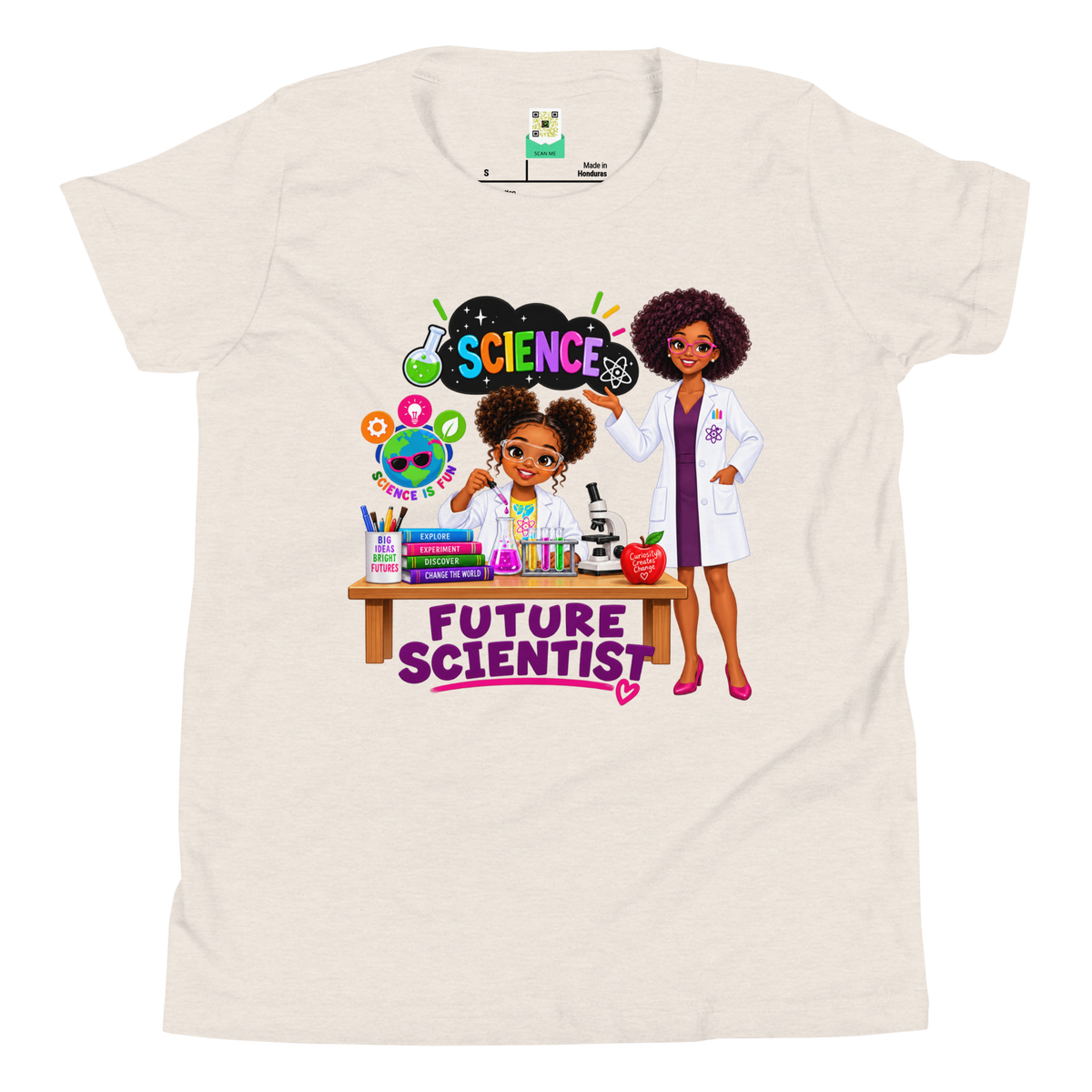 Future Scientist Youth Short Sleeve Tee for Girls