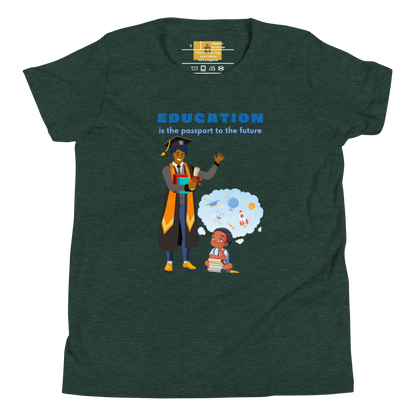 Education Is Key Youth Short Sleeve Tee for Boys