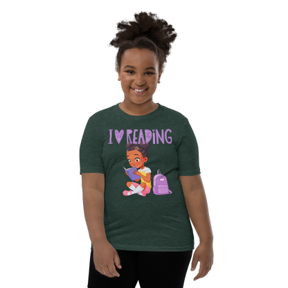 I Love Reading - Knowledge is Power Youth Tee for Girls