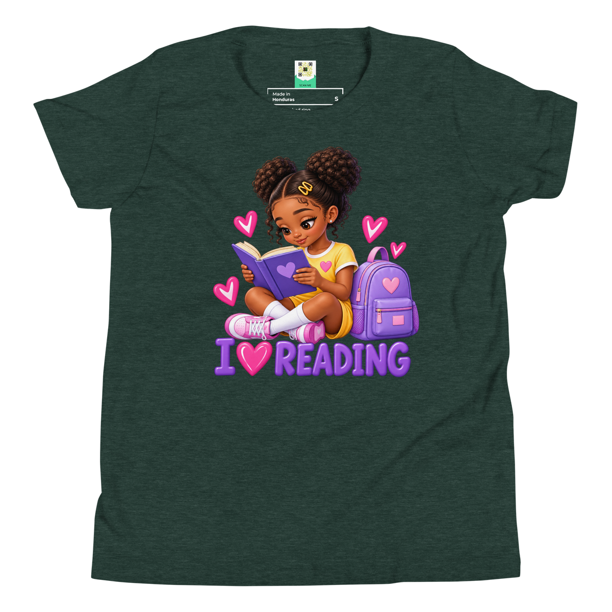 I Love Reading - Knowledge is Power Youth Tee for Girls