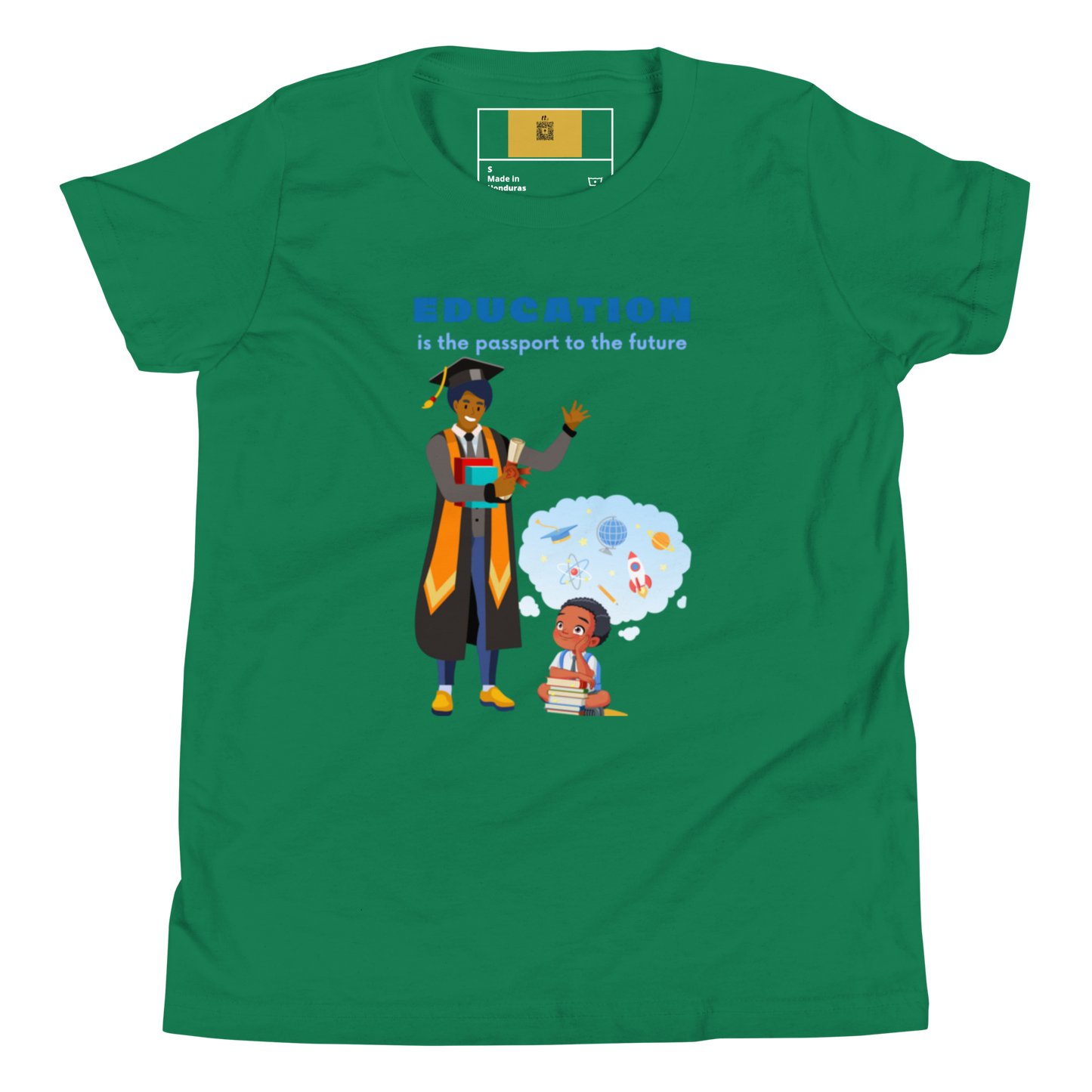 Education Is Key Youth Short Sleeve Tee for Boys