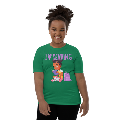I Love Reading - Knowledge is Power Youth Tee for Girls