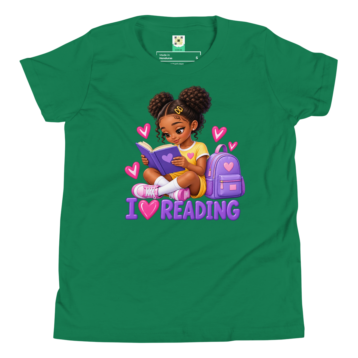 I Love Reading - Knowledge is Power Youth Tee for Girls