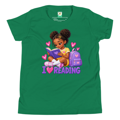 I Love Reading - Knowledge is Power Youth Tee for Girls