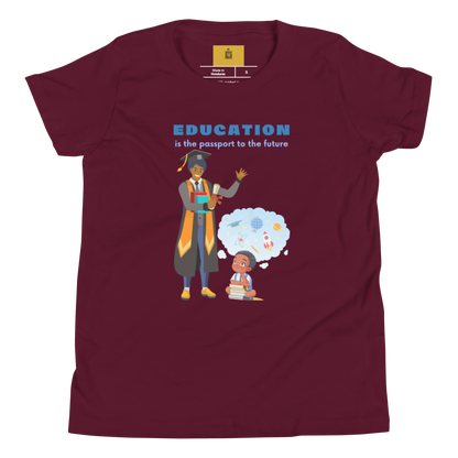 Education Is Key Youth Short Sleeve Tee for Boys