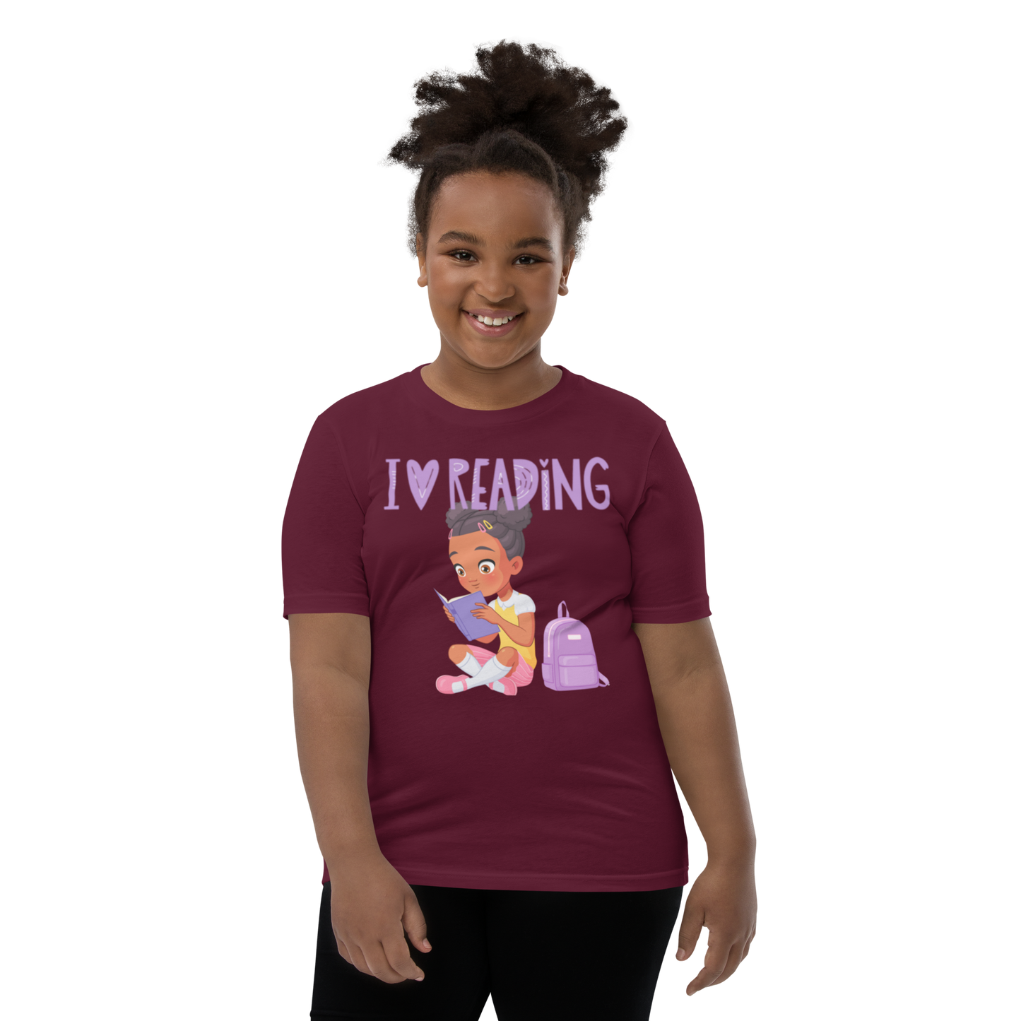 I Love Reading - Knowledge is Power Youth Tee for Girls