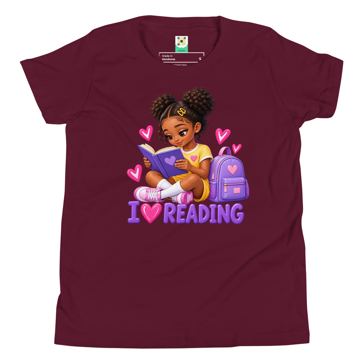 I Love Reading - Knowledge is Power Youth Tee for Girls