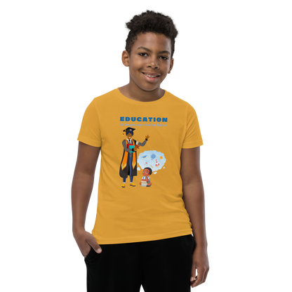 Education Is Key Youth Short Sleeve Tee for Boys