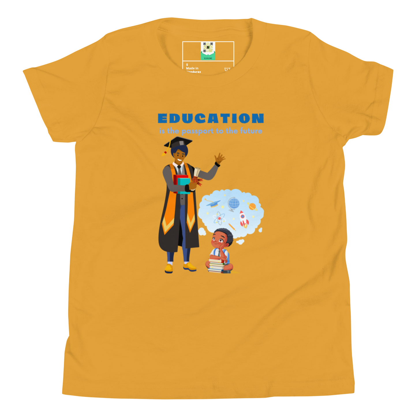 Education Is Key Youth Short Sleeve Tee for Boys