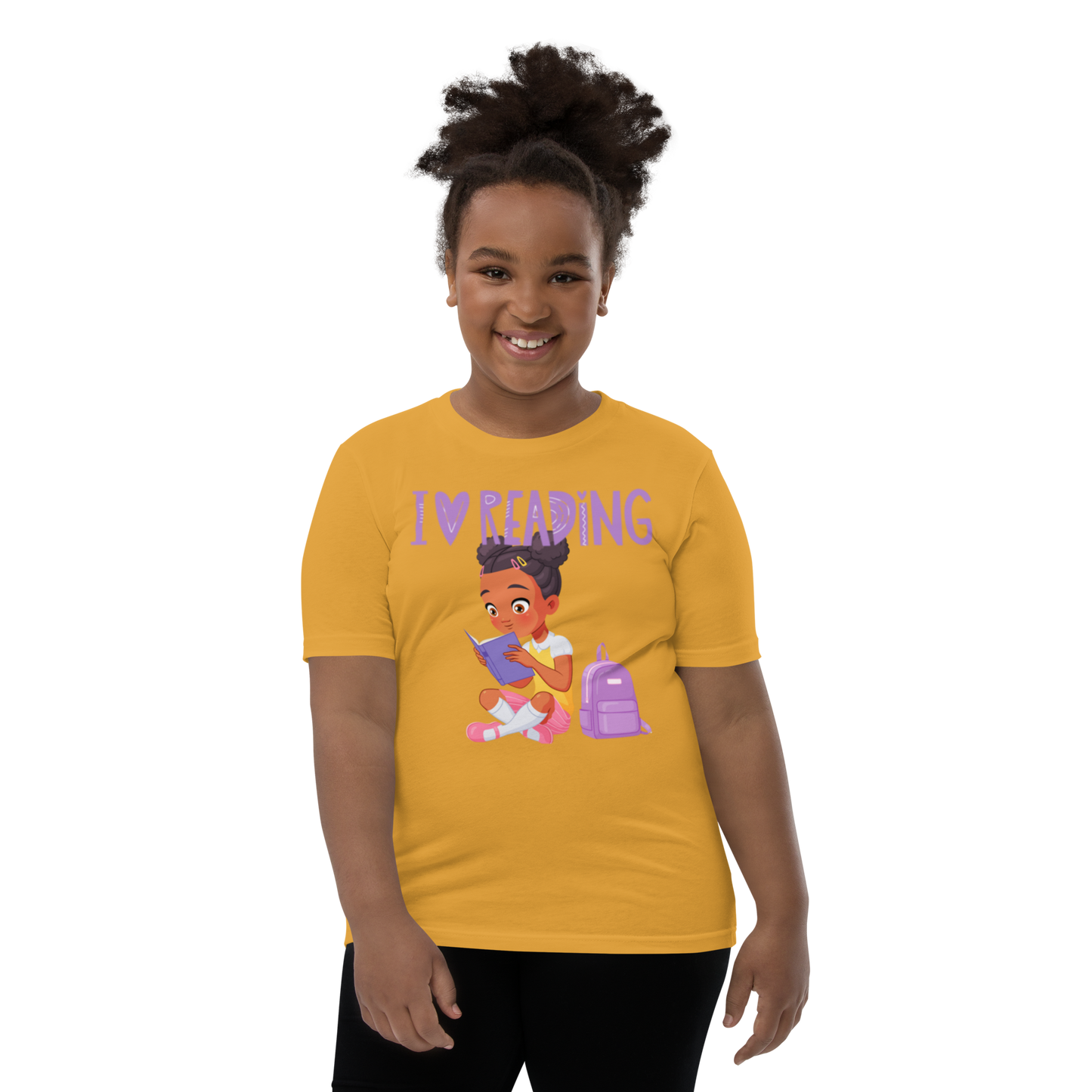 I Love Reading - Knowledge is Power Youth Tee for Girls