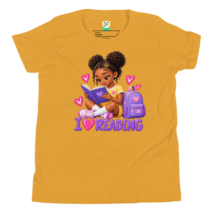 I Love Reading - Knowledge is Power Youth Tee for Girls