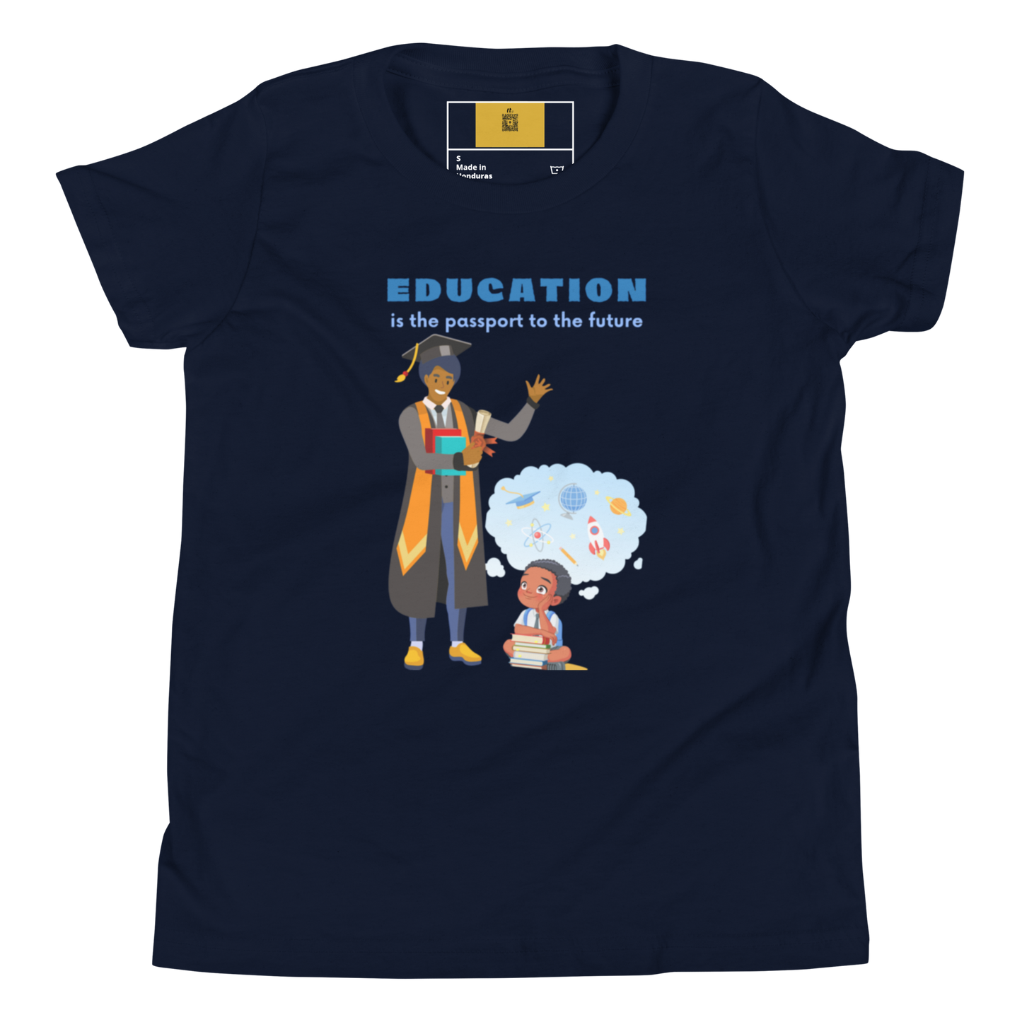 Education Is Key Youth Short Sleeve Tee for Boys