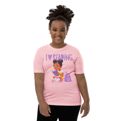 I Love Reading - Knowledge is Power Youth Tee for Girls