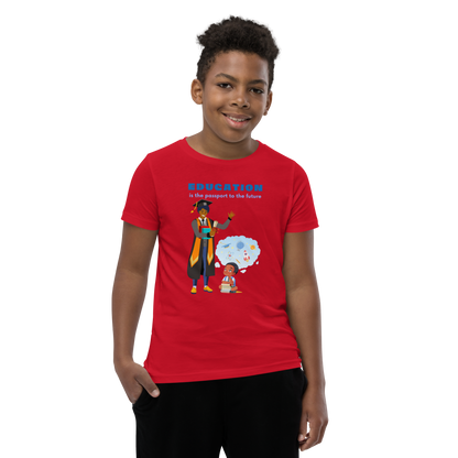 Education Is Key Youth Short Sleeve Tee for Boys