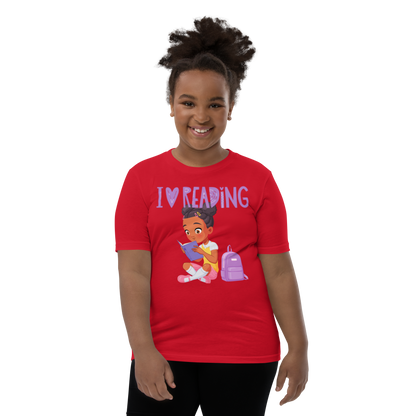 I Love Reading - Knowledge is Power Youth Tee for Girls