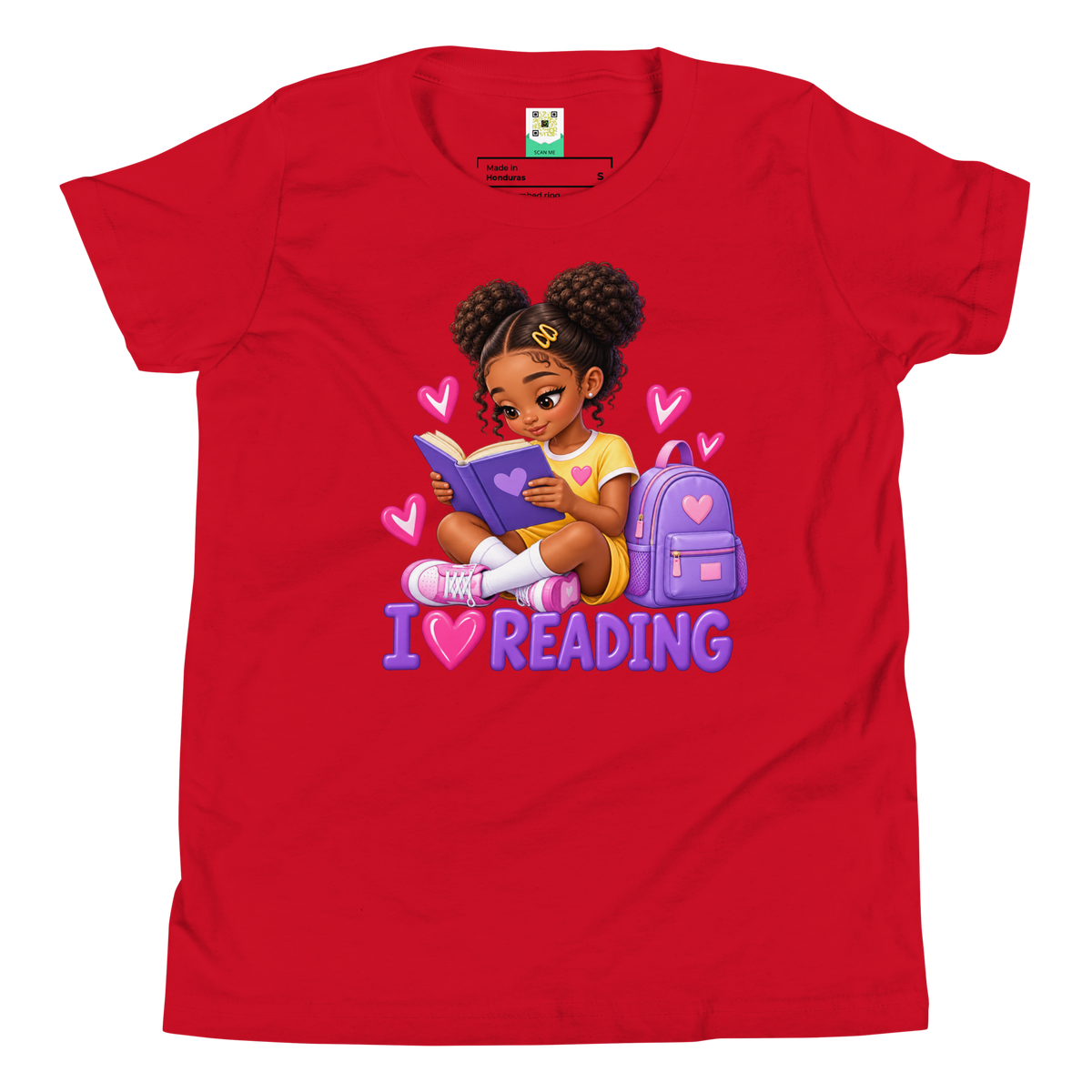 I Love Reading - Knowledge is Power Youth Tee for Girls