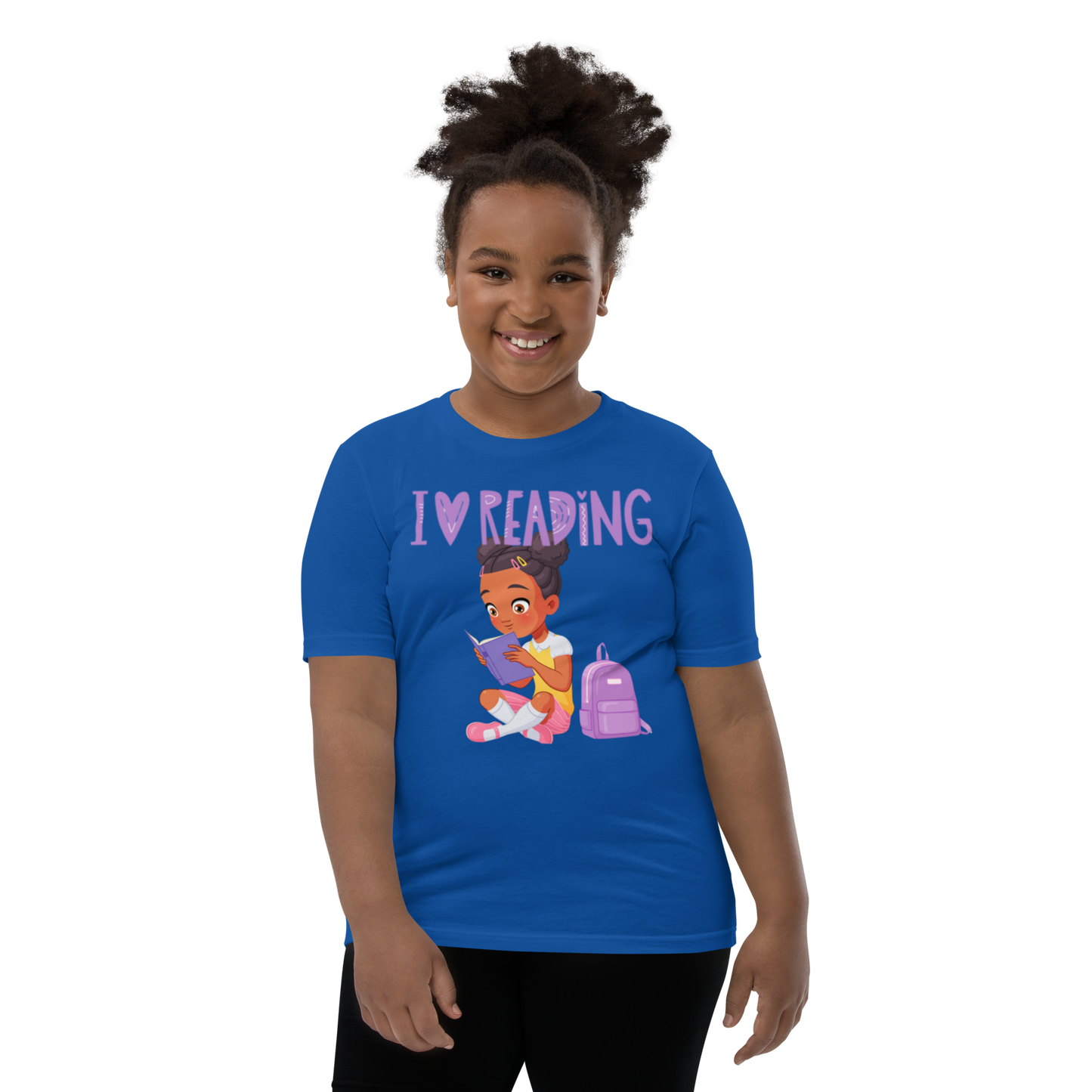 I Love Reading - Knowledge is Power Youth Tee for Girls
